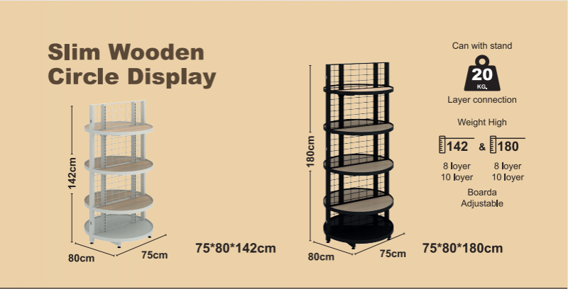 Slim Trä Circle Display